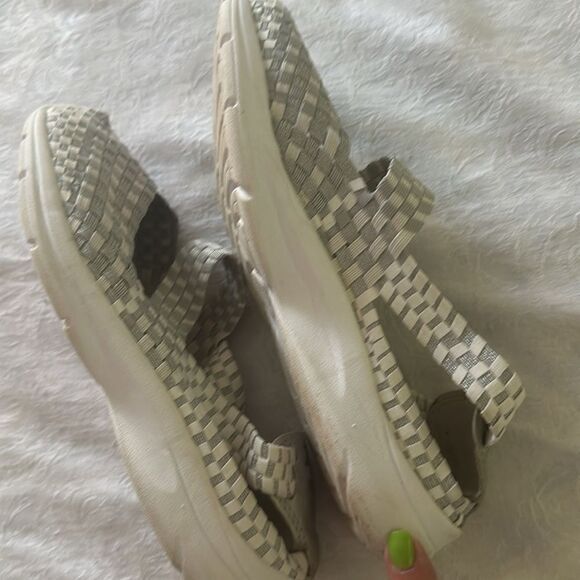 Easy Spirit 360 Silver/Gray Woven Sandals Size 9.5 W Esquartet - Picture 6 of 10